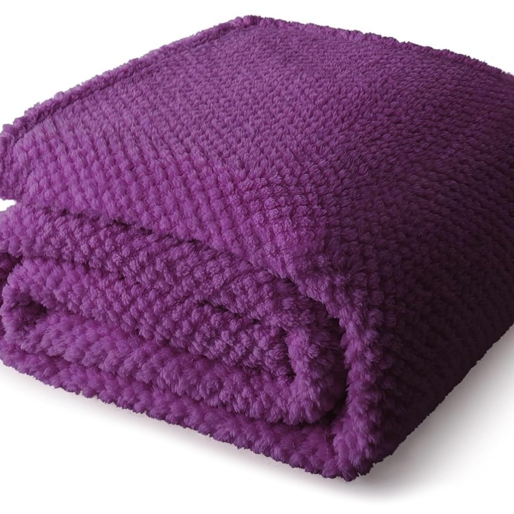 Whale Flotilla King Size Fuzzy Fleece Blanket 90x104” Fluffy Jacquard Blankets